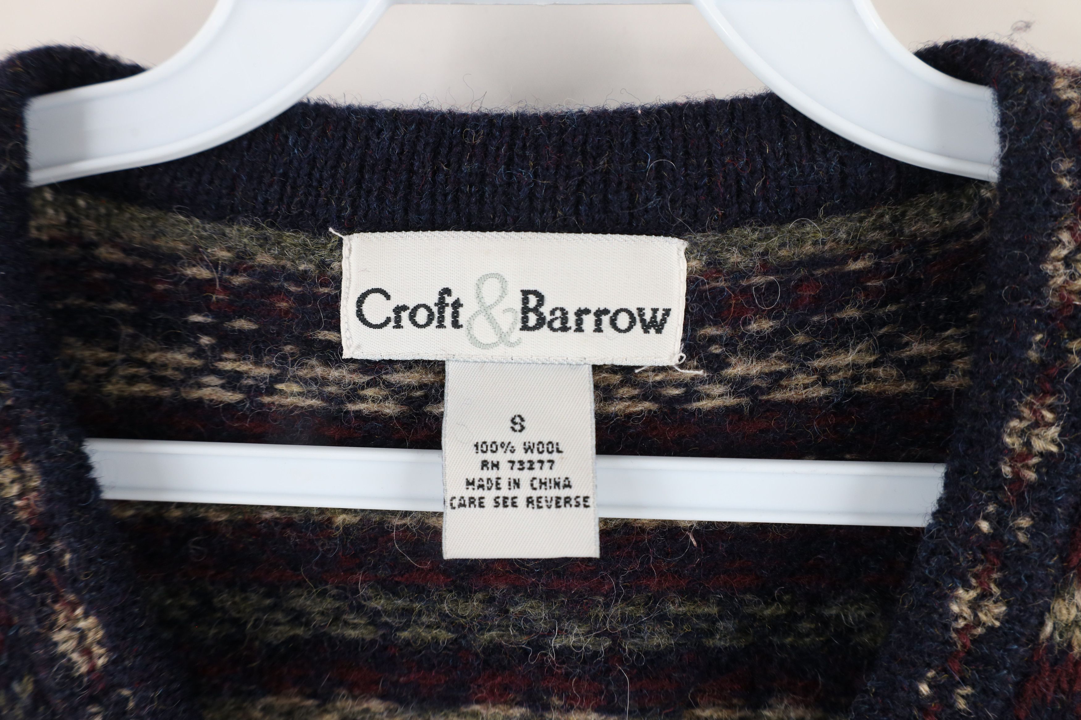 Vintage Vintage 90s Streetwear Wool Fair Isle Knit Cardigan Sweater Size S / US 4 / IT 40 - 4 Thumbnail