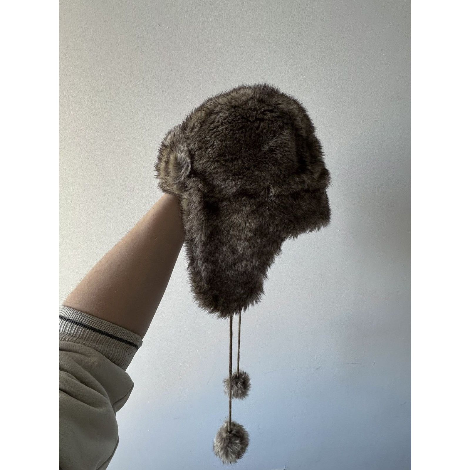 Japanese Brand Ushanka Vintage Fuzzy Warm Trapper Hat Y2K Faux Fur Size ONE SIZE - 1 Thumbnail