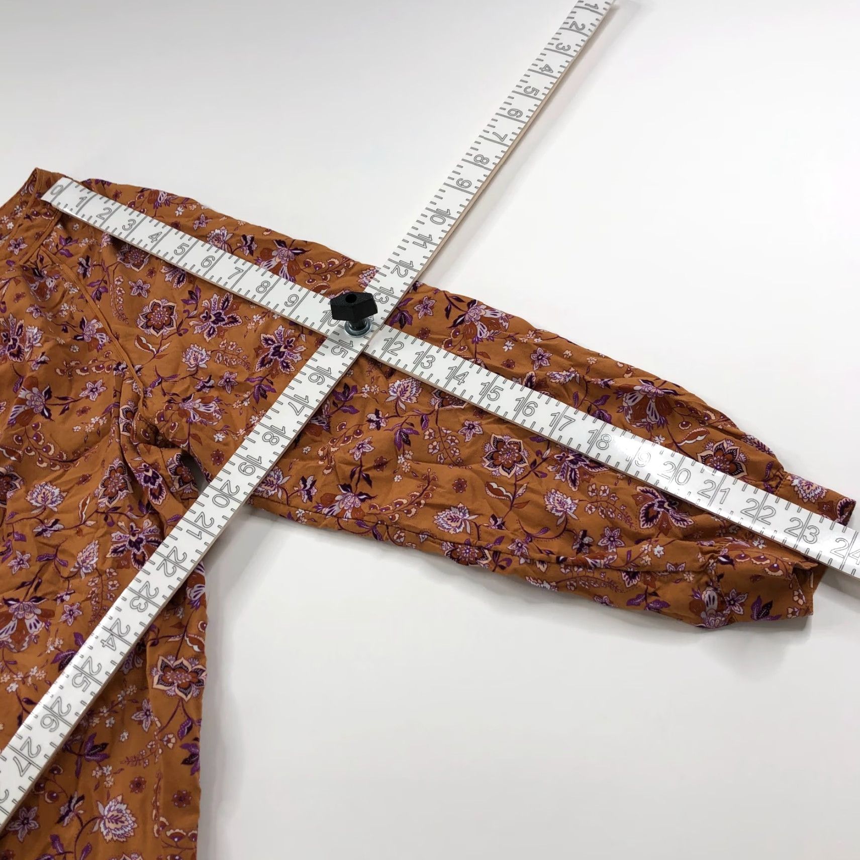 J. Jill J.Jill Peasant Large Petite Motif Pullover Button Top Blouse Autumn Leaves Brown Shirt Womens XS? Size L / US 10 / IT 46 - 4 Thumbnail