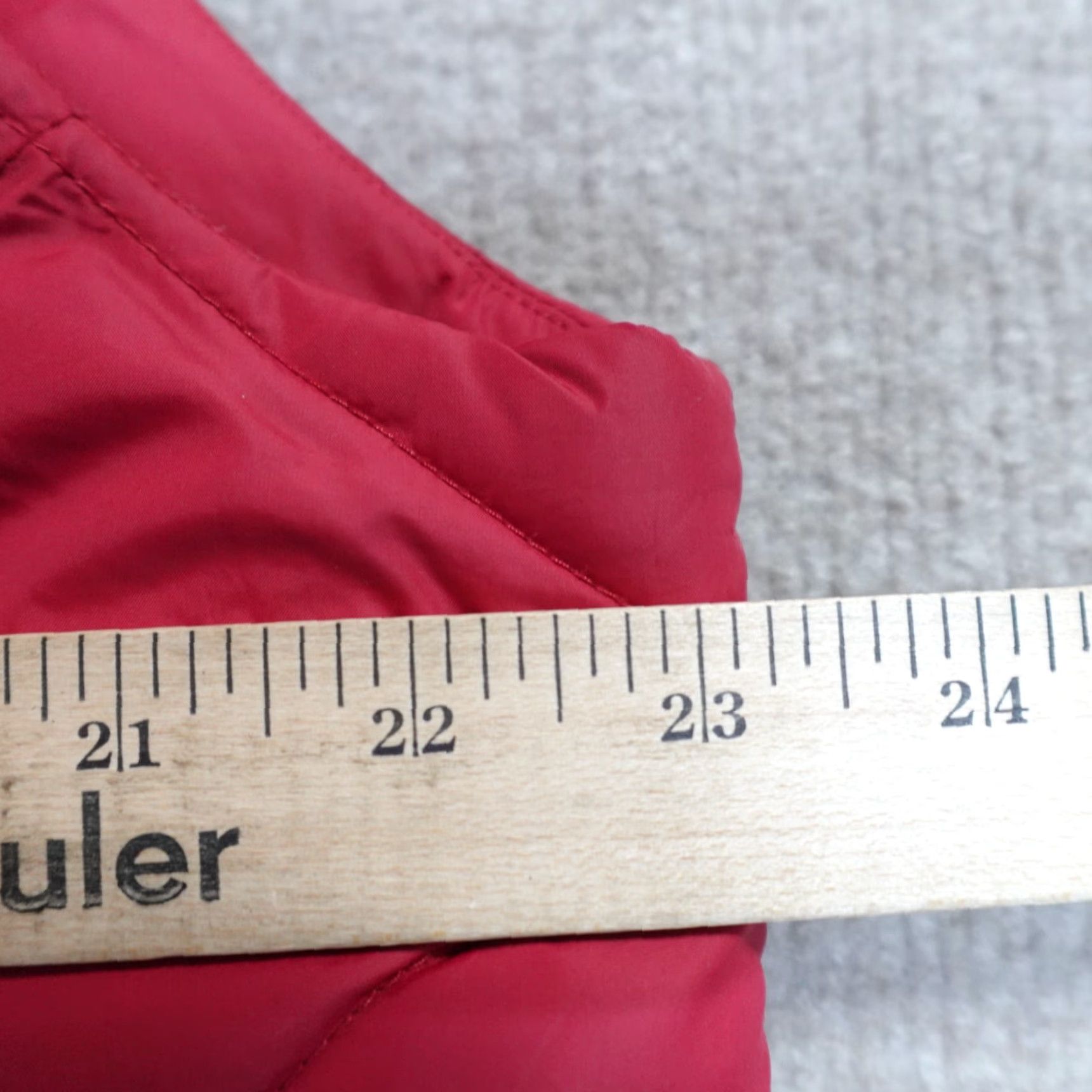 Eddie Bauer VINTAGE Eddie Bauer Womens Vest XL Red Quilted Zip EB 700 FP Goose Down Filled Puffer Size XL / US 12-14 / IT 48-50 - 6 Thumbnail