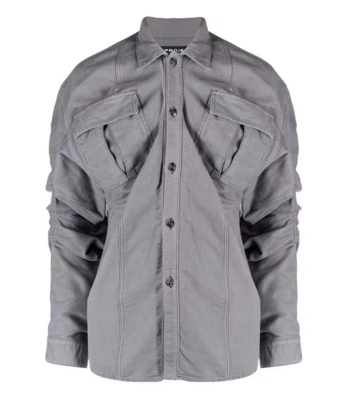 Y/Project Y/Project 23SS Gray Cargo Pocket Pleated Wide-Sleeve Jacket Size US M / EU 48-50 / 2 - 1 Thumbnail