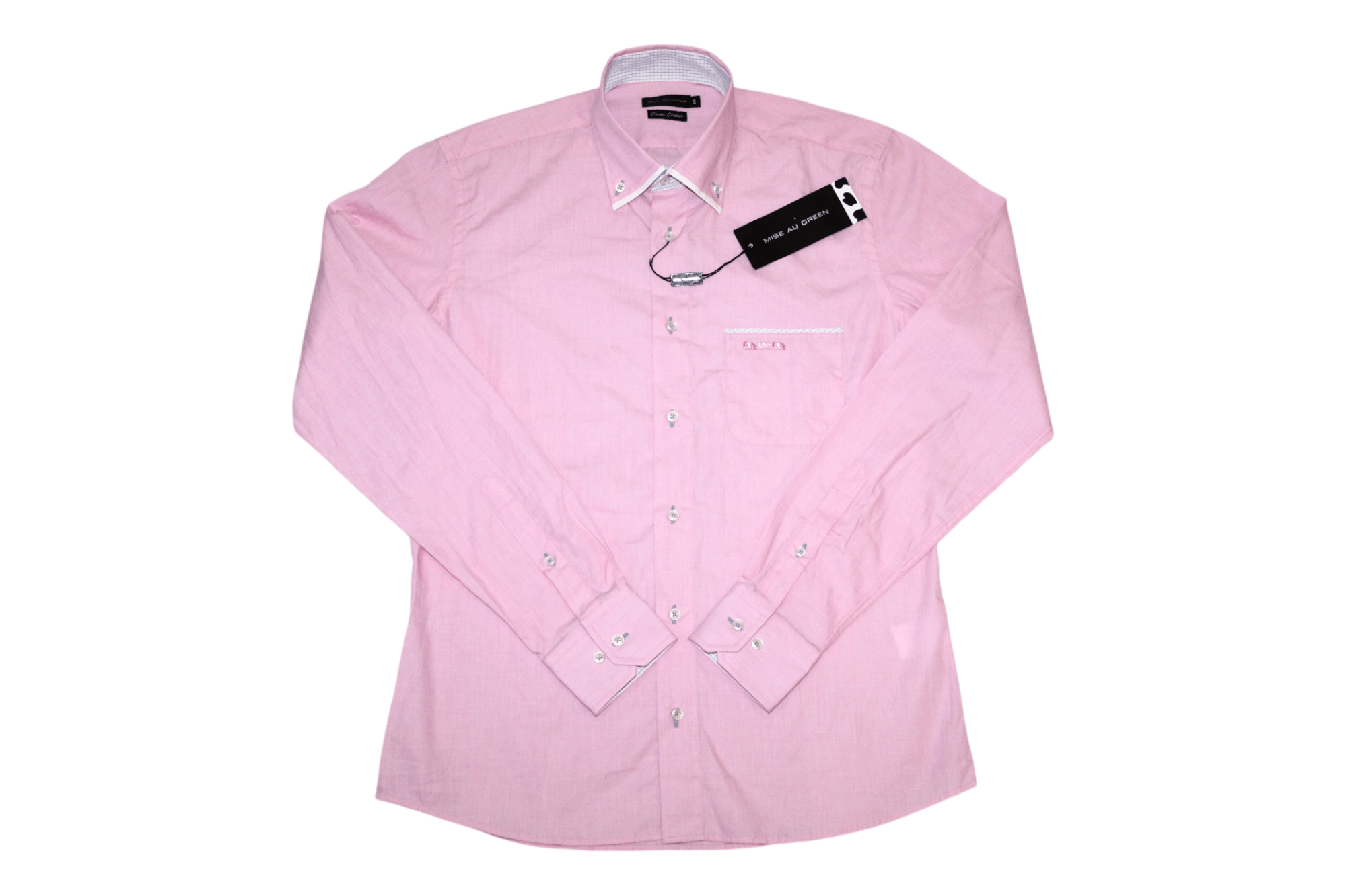 Other Mise Au Green Coupe Cintree Organic Cotton Casual Shirt Size US S / EU 44-46 / 1 - 1 Thumbnail