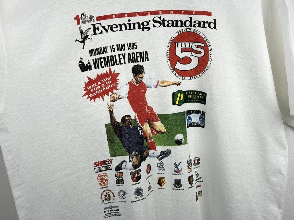 Fruit Of The Loom × Vintage Screen Stars Vintage Soccer Print Wembley Arena 1995 Shirt Size US L / EU 52-54 / 3 - 3 Thumbnail