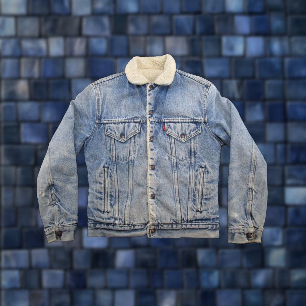 Levi's VINTAGE Levi's 80s San Francisco Trucker Denim Jacket Sherpa Lined Size 36R Men Blue Size US 36 / EU 52 - 1 Thumbnail