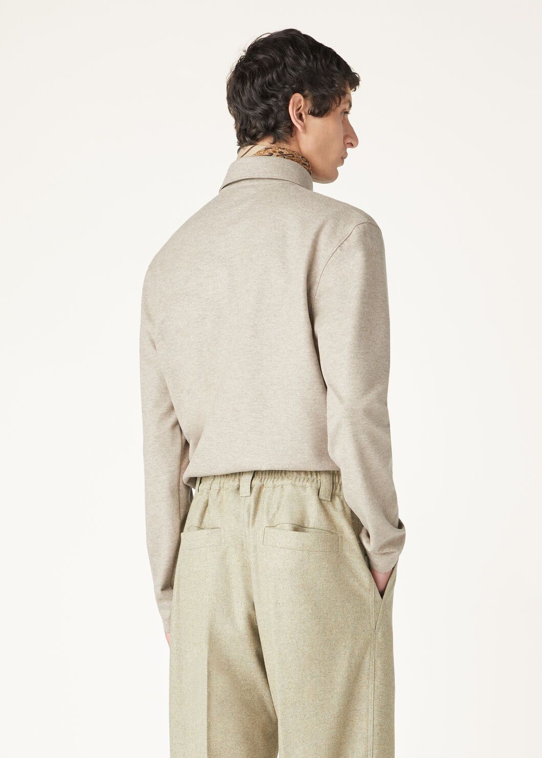 Loro Piana o1w1db10725 FAO5231 Corte Polo Shirt in Beige Size US S / EU 44-46 / 1 - 5 Thumbnail