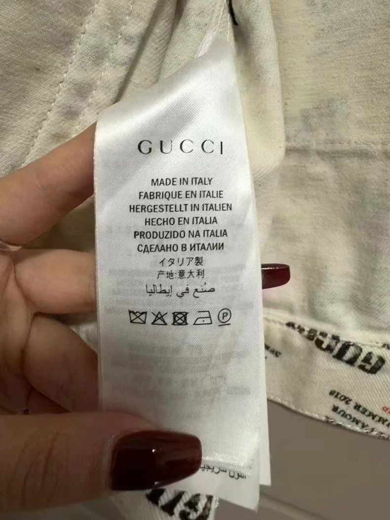 Gucci Gucci Full logo bullet screen denim jacket 2501-Nextarrow Size US S / EU 44-46 / 1 - 4 Thumbnail