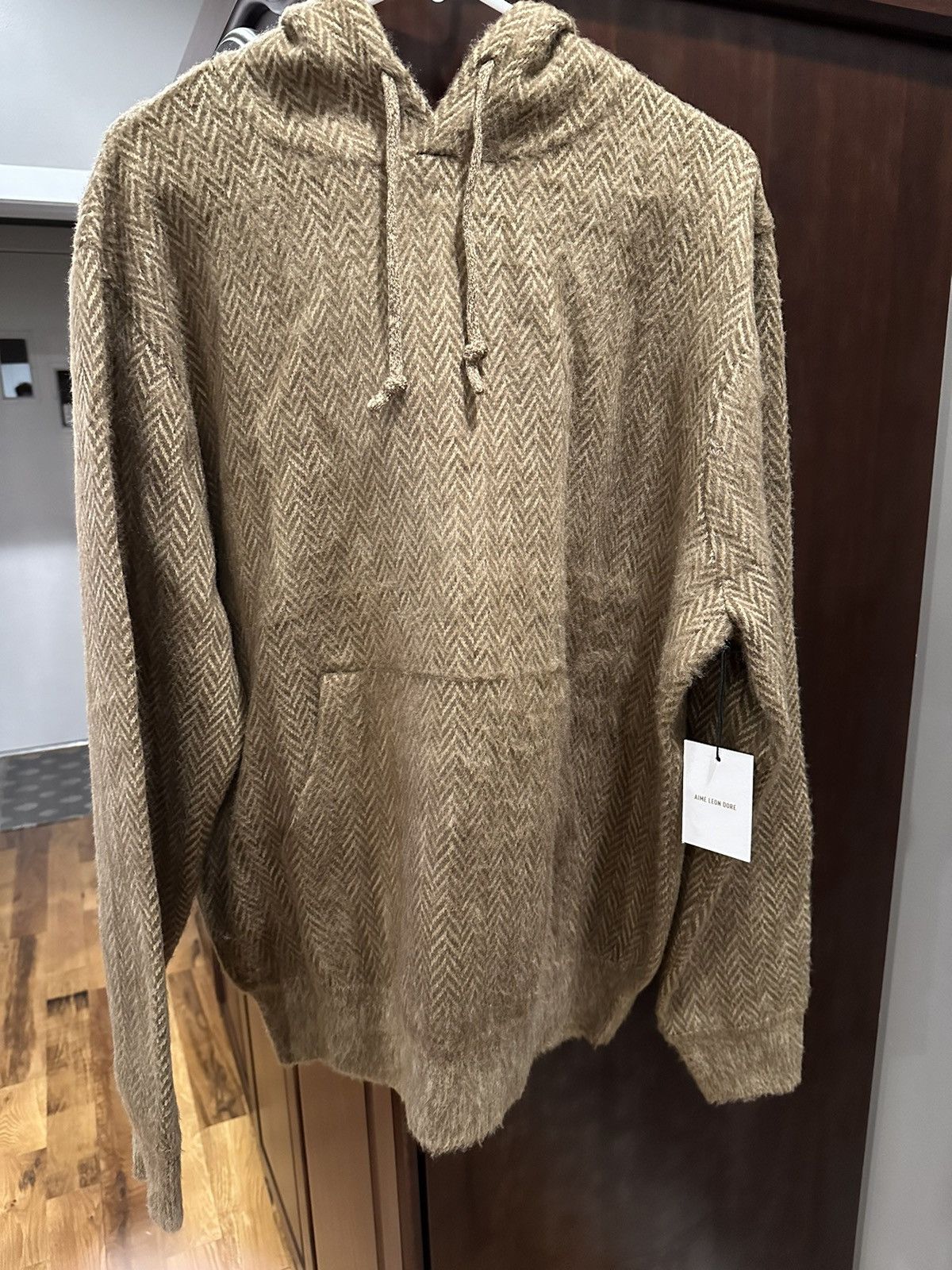 Aime Leon Dore Aime Leon Dore Brushed Herringbone Hoodie Size L Size US L / EU 52-54 / 3 - 2 Thumbnail