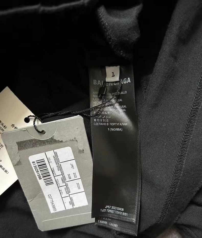 Balenciaga Balenciaga Letter long sleeve T URL round neck loose black Size US S / EU 44-46 / 1 - 4 Thumbnail