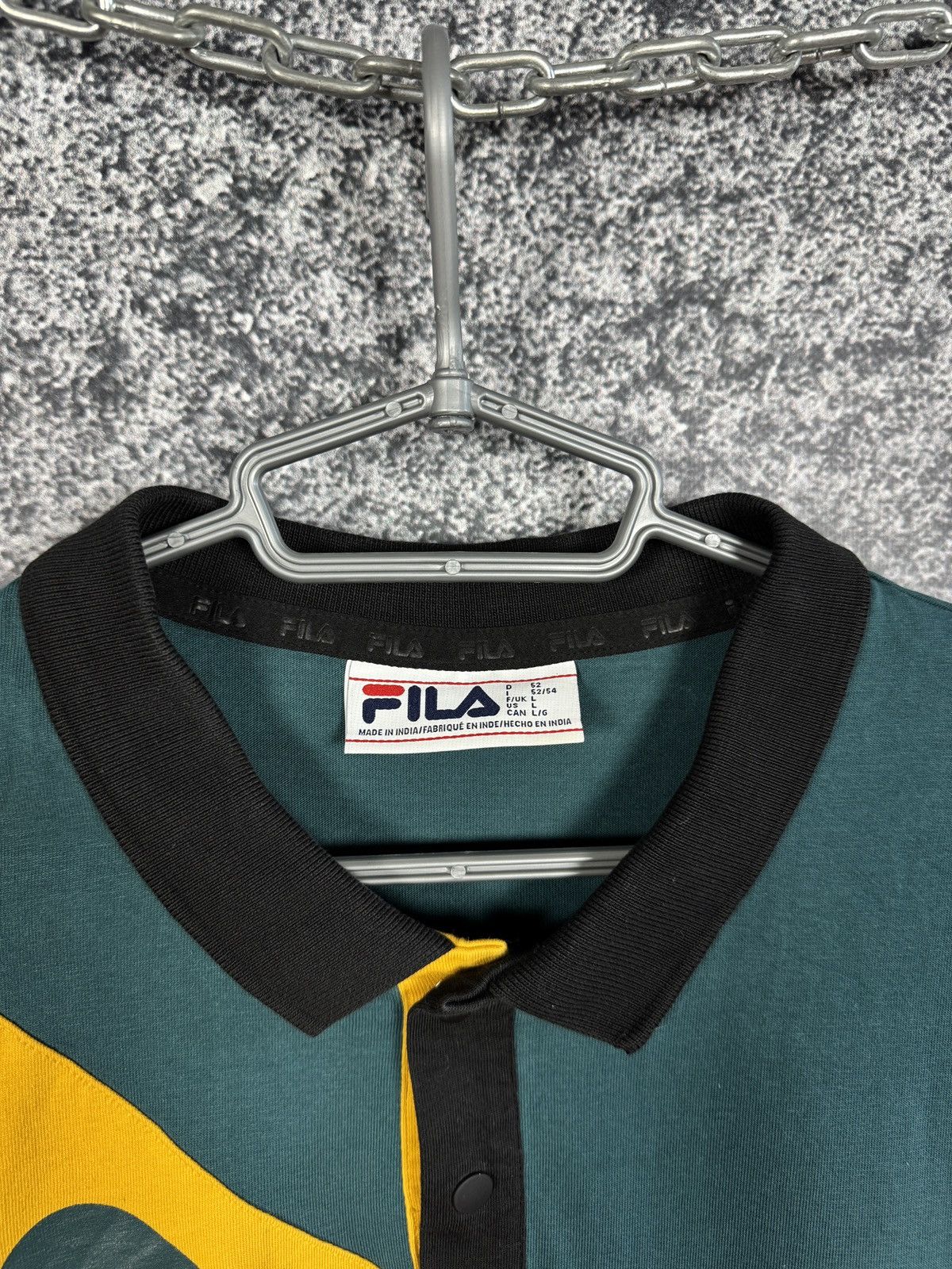 Fila Men’s FILA Polo Long Sleeve Polo Rugby Shirt Big Logo Size L Size US L / EU 52-54 / 3 - 7 Thumbnail