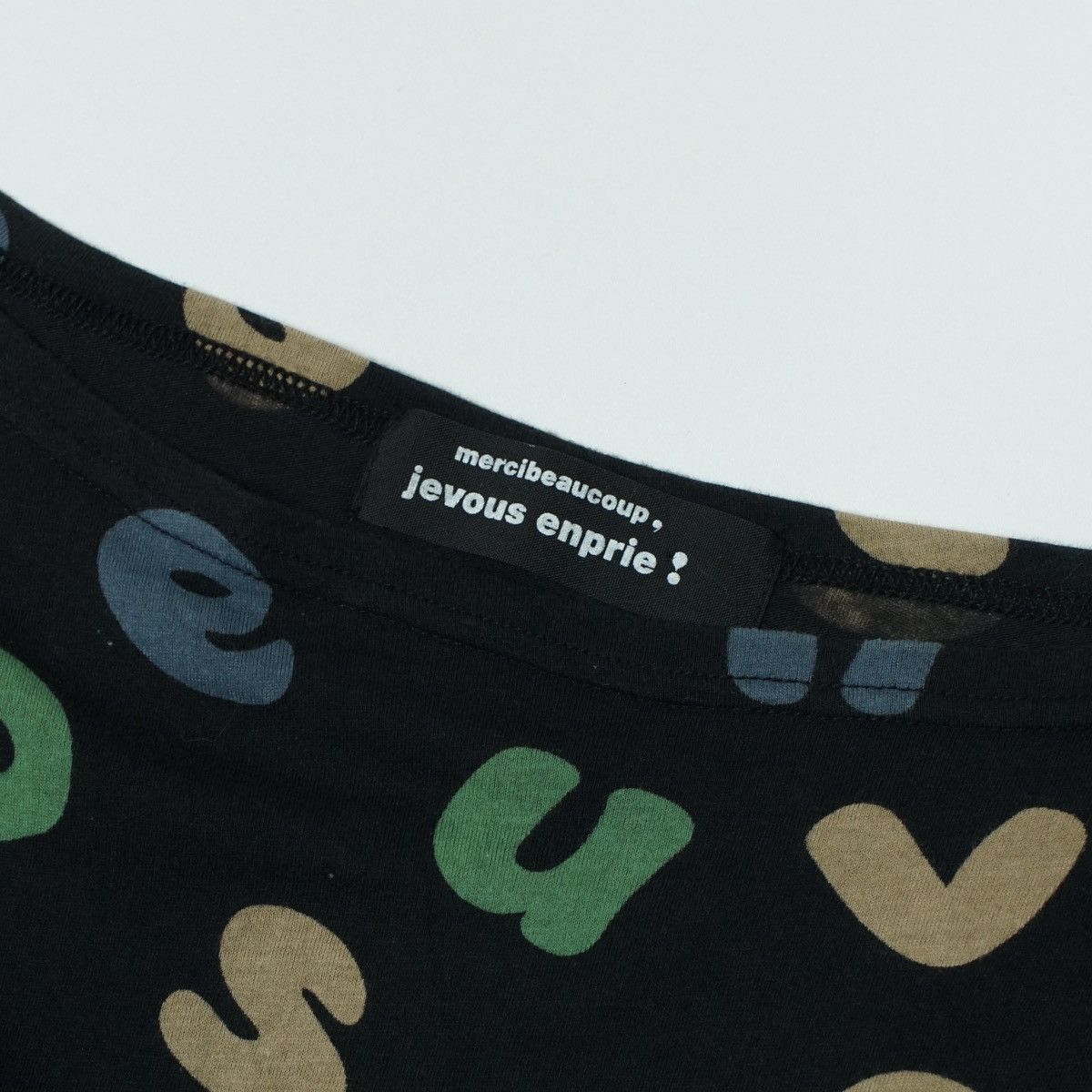 Issey Miyake *NoTariff Mercibeaucoup Letter All Over Print T-Shirt Size ONE SIZE - 2 Thumbnail