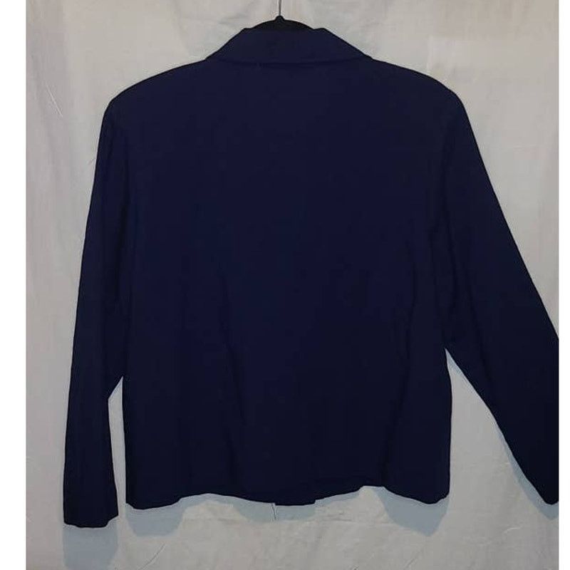 Vintage Womens Brigga Petite Royal Blue Blazer Size Medium Size M / US 6-8 / IT 42-44 - 2 Thumbnail