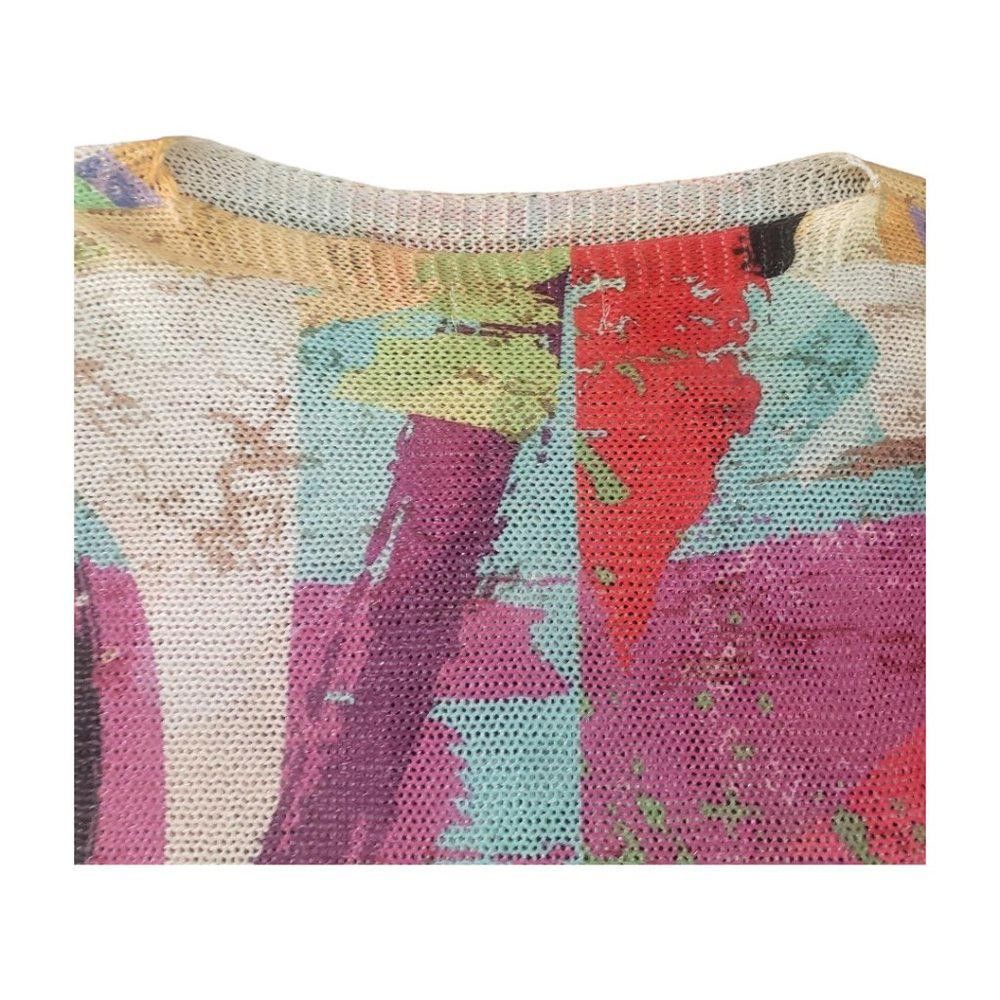 Designer CT890 Italian Ladies Abstract Colorful 3/4 Sleeve Sweater S Size S / US 4 / IT 40 - 5 Thumbnail