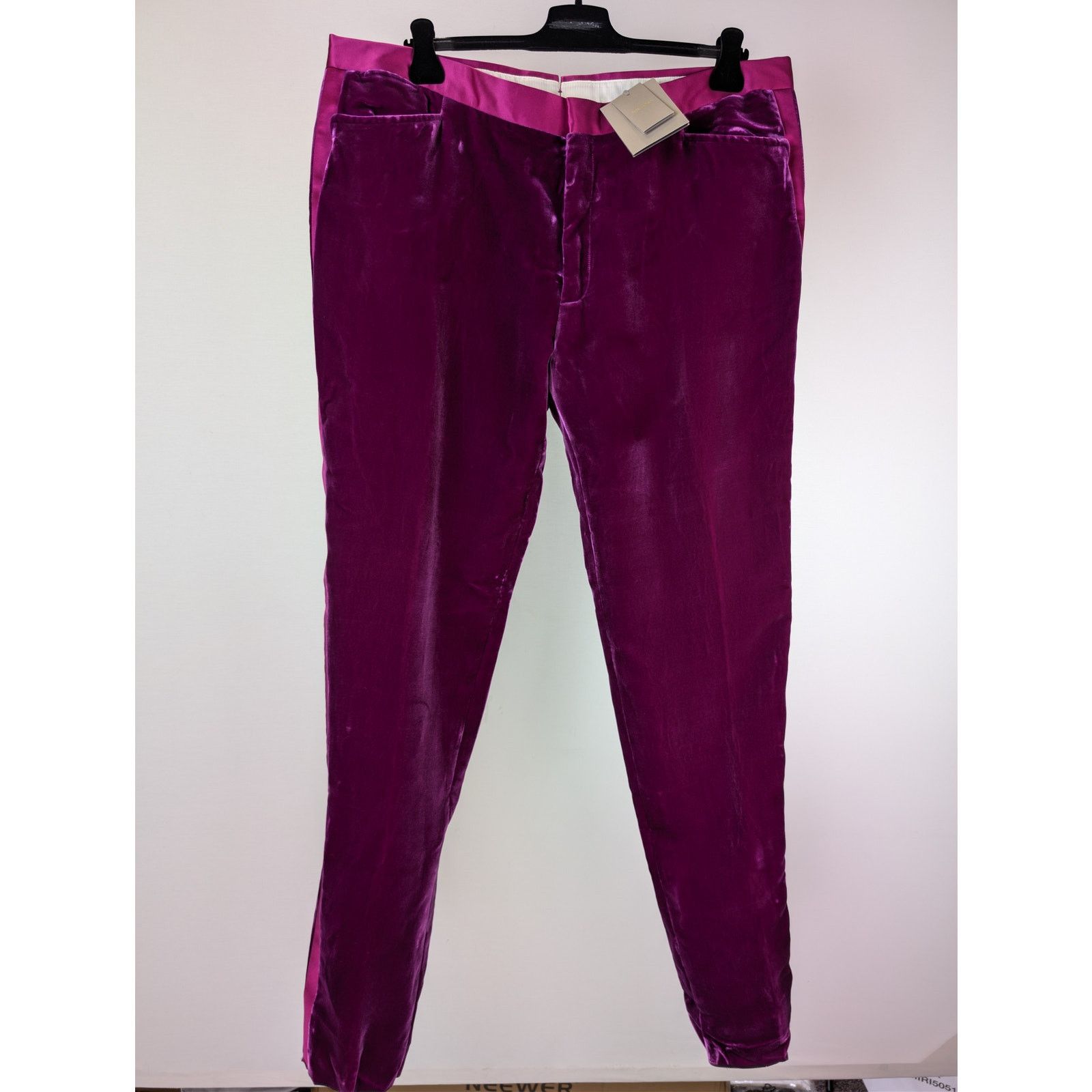 Tom Ford o1rshd1 Slim-Leg Velvet Trousers Pant in Purple Size US 44 / EU 60 - 10 Thumbnail