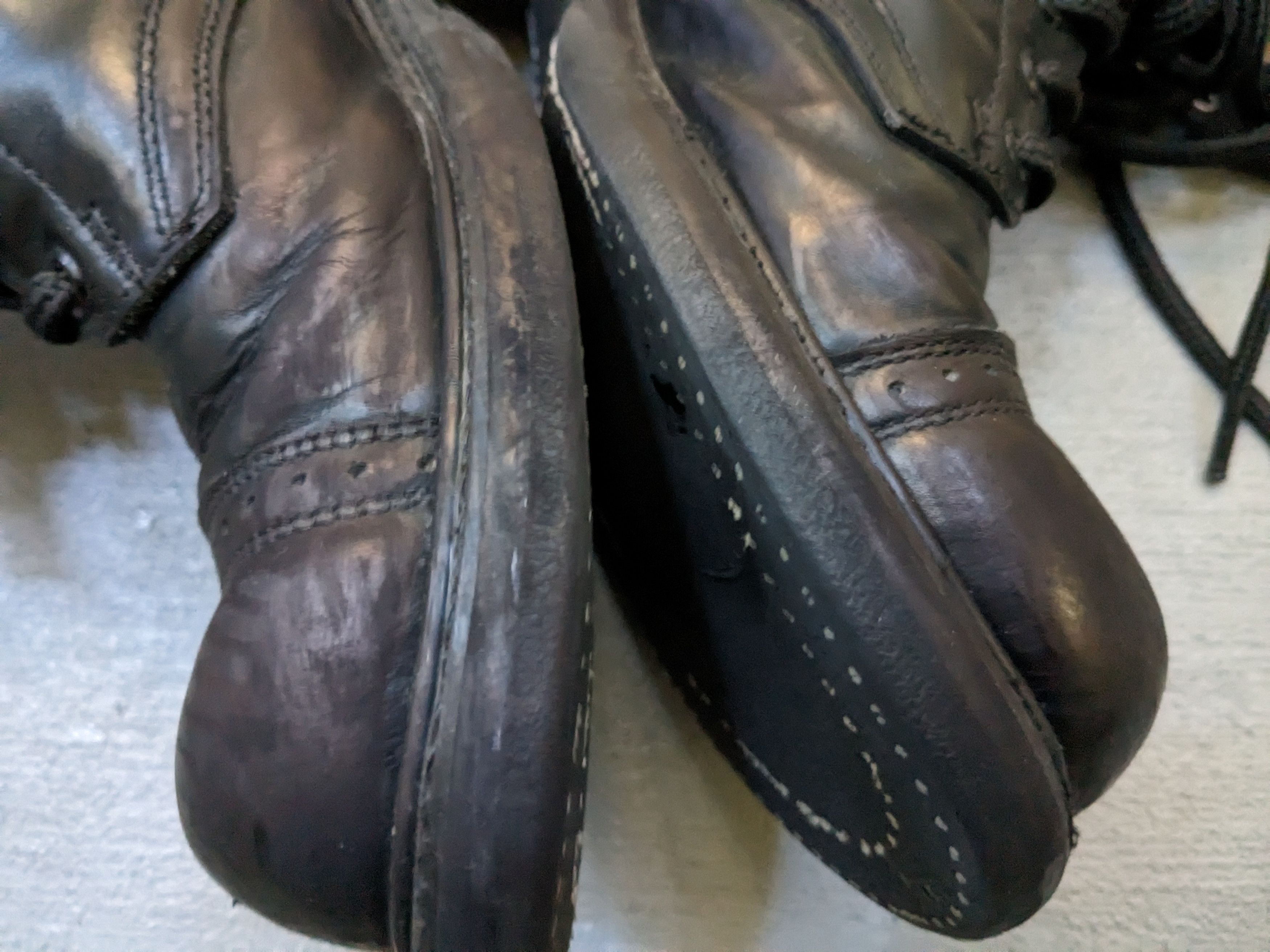 Vintage Vintage Combat Boots Black 8.5 Leather Biker Chunky Rubber Size US 8.5 / EU 41-42 - 10 Thumbnail