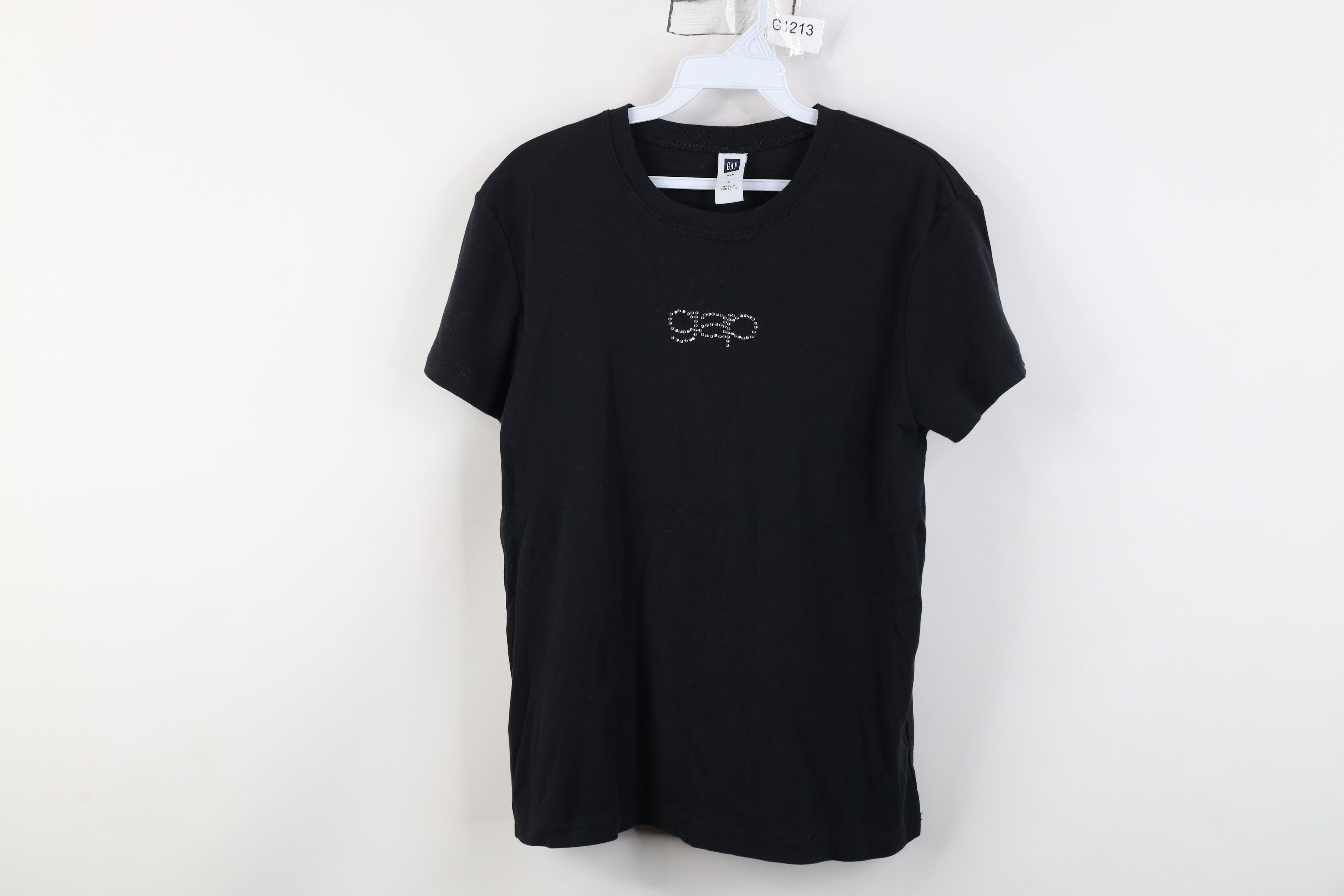 Gap Vintage Y2K Gap Sequin Babydoll Ribbed Knit Cropped T-Shirt Size L / US 10 / IT 46 - 1 Thumbnail