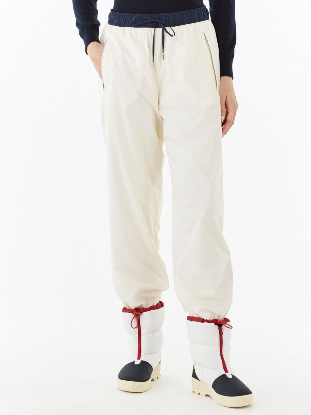 Loro Piana o1srvl11e0125 Keelan Wind Stretch Joggers in White & Blue Size 30" / US 8 / IT 44 - 7 Thumbnail