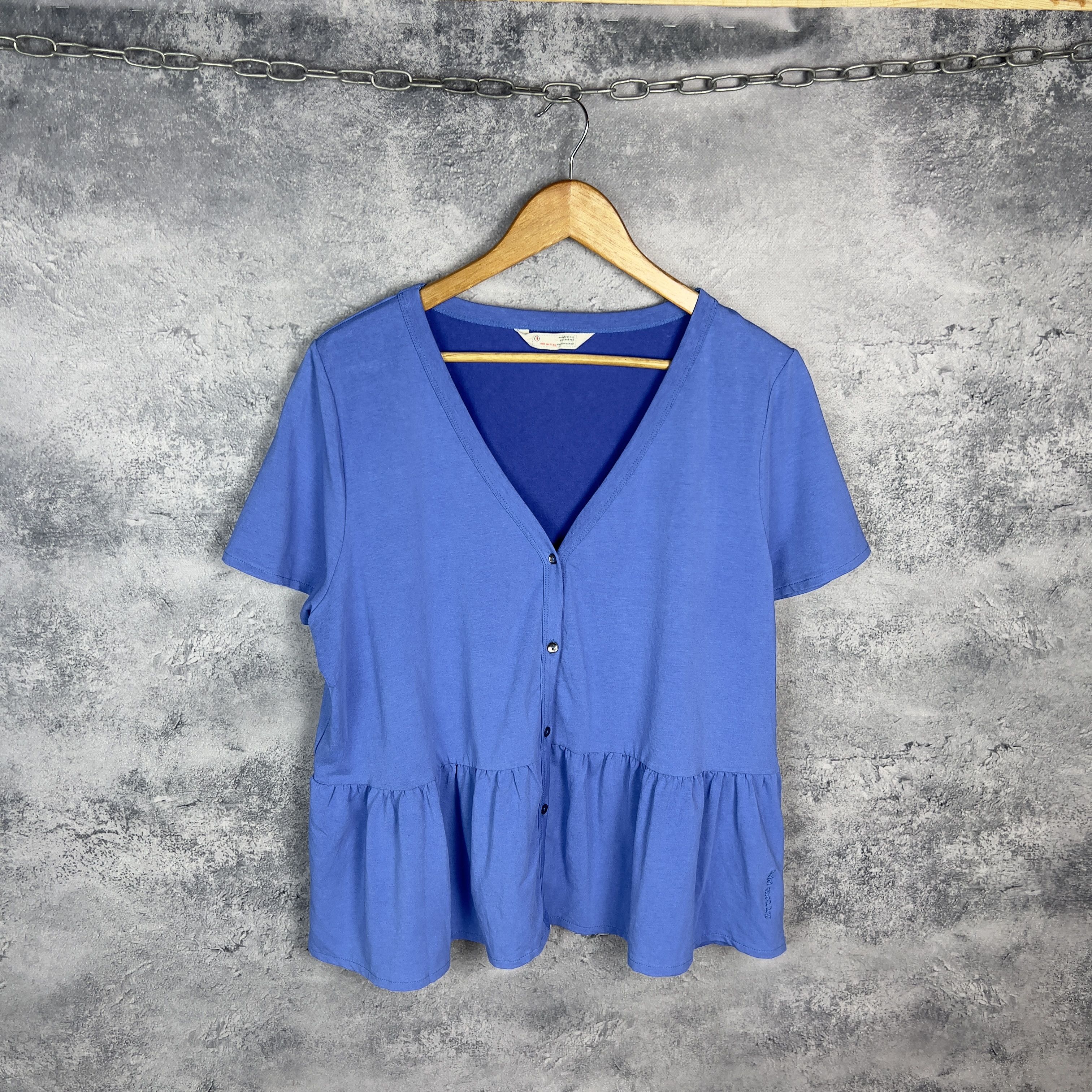 Odd Molly Odd Molly Blouse Women's Size 4 Blue Short Sleeve Size S / US 4 / IT 40 - 1 Thumbnail