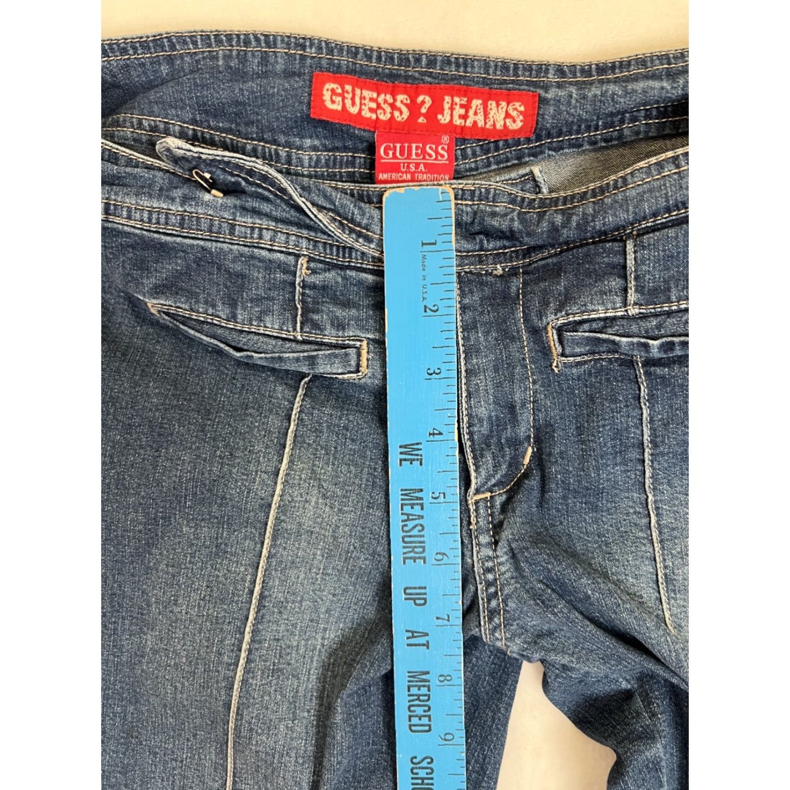 Guess VINTAGE GUESS Capri Jeans Women's 27 Low Rise Blue Y2K Size 27" / US 4 / IT 40 - 3 Thumbnail