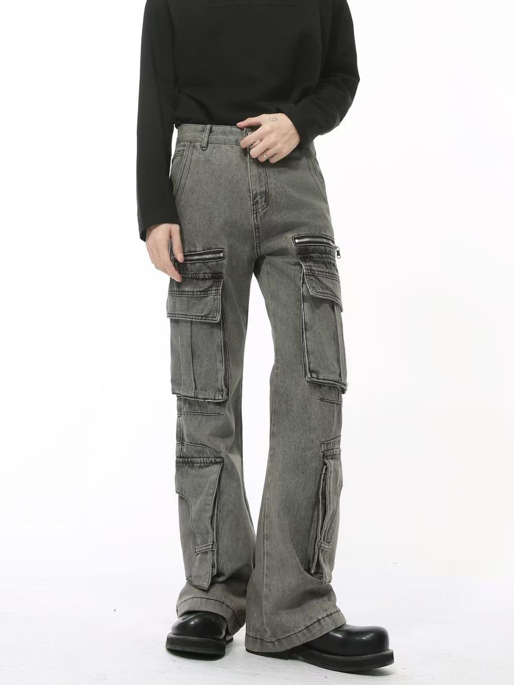 Japanese Brand × Vintage Washed and distressed casual workwear straight leg jeans Size US 30 / EU 46 - 4 Thumbnail