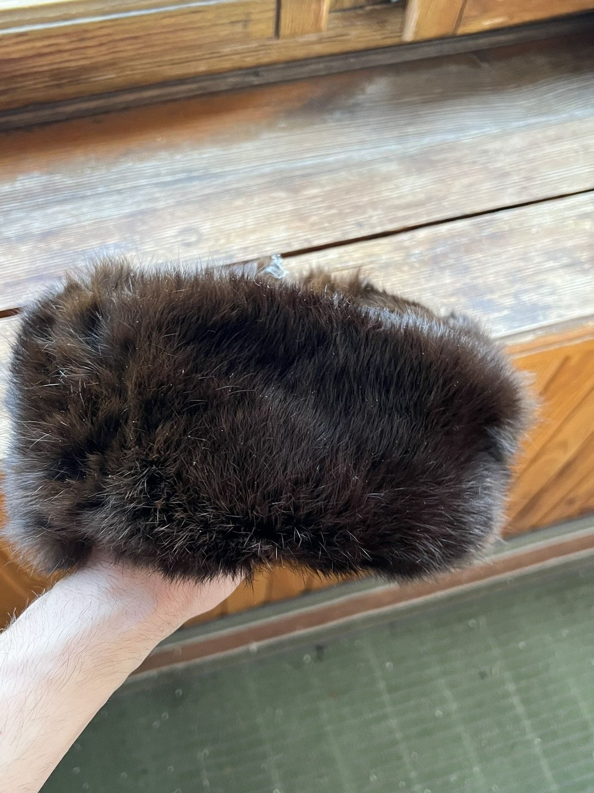 Leather Ushanka Y2K Trapper Hat Furry Mohair Fuzzy Fur Hat Size ONE SIZE - 7 Thumbnail