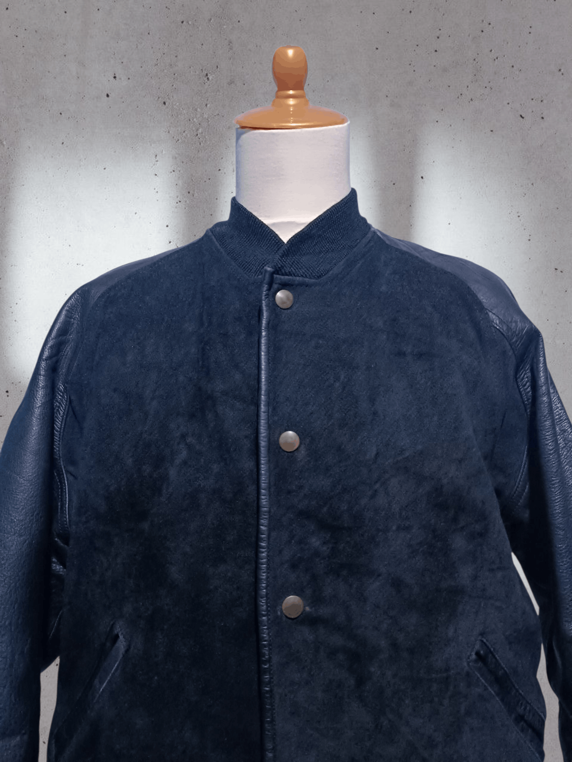 Japanese Brand Made In Japan 🇯🇵 Varsity Suede Leather Jacket Size US M / EU 48-50 / 2 - 3 Thumbnail