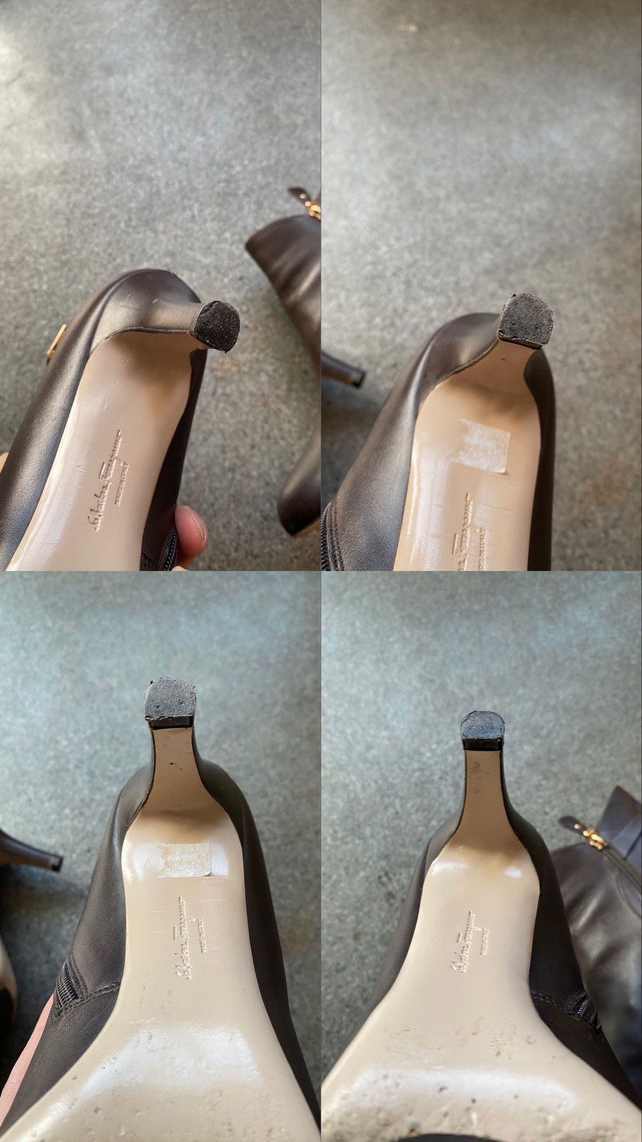 Salvatore Ferragamo Salvatore Ferragamo Chiara Black Leather Pump Ankle Boots Size US 10 / IT 40 - 17 Thumbnail
