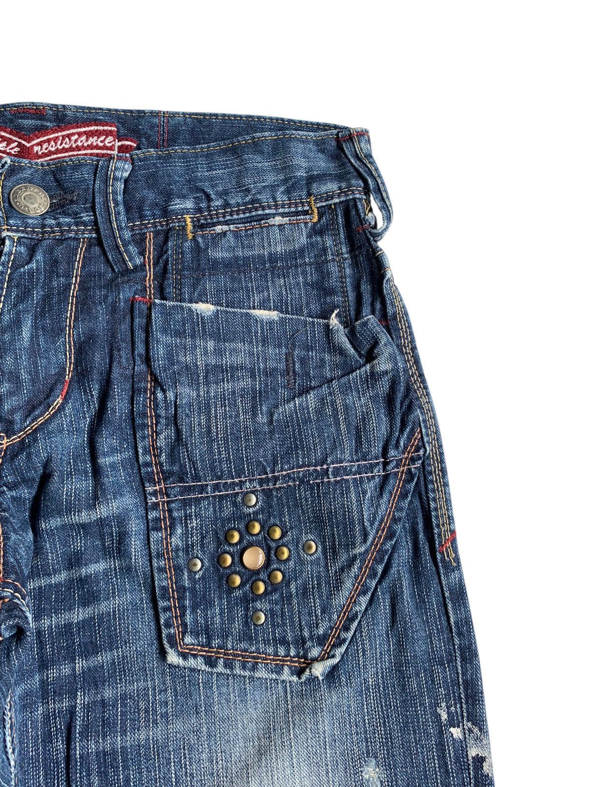 FLARE💥 LIBERTO PUNK STYLE RUSTY&FADED DISTRESSED DENIM🎌