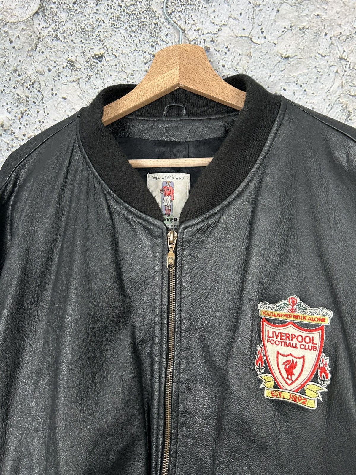Vintage Vintage Liverpool FC 90s Genuine Leather Jacket Archive Rare Size US XL / EU 56 / 4 - 4 Thumbnail