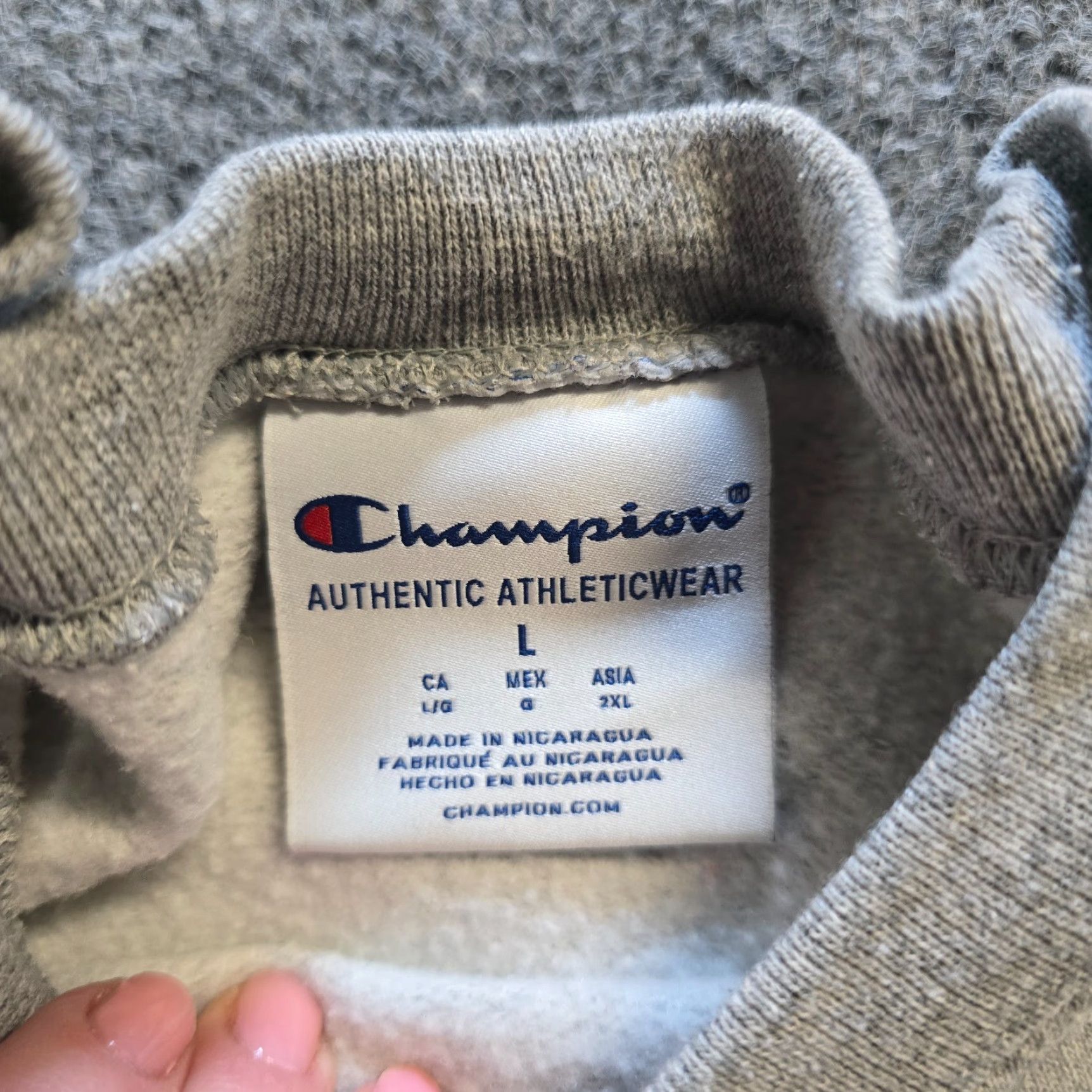 Champion Harvard University Sweatshirt Mens Large Gray Champion Crew Neck Long Sleeve Pullover Heavyweight College University Men Regular Knit Cotton Size US L / EU 52-54 / 3 - 5 Thumbnail