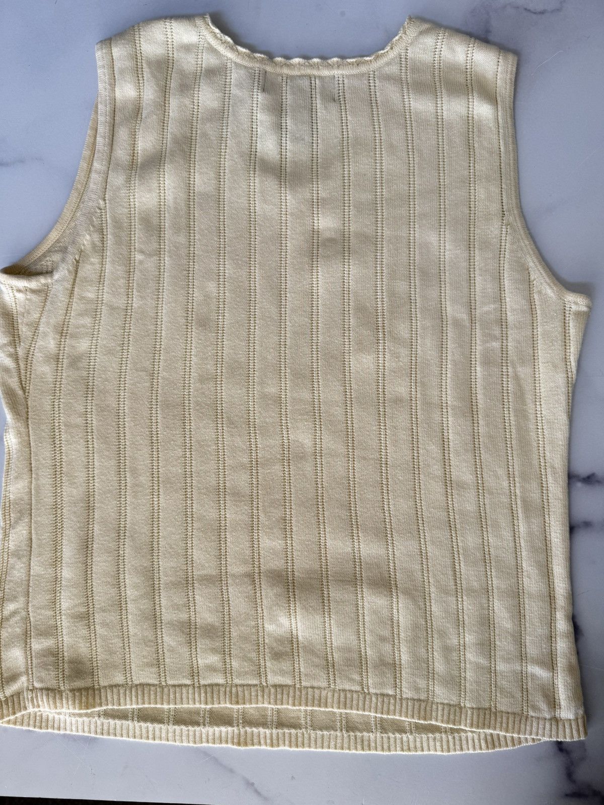 Vintage Laura Scott women’s 90’s tank top Small ribbed sleeveless Size S / US 4 / IT 40 - 3 Thumbnail