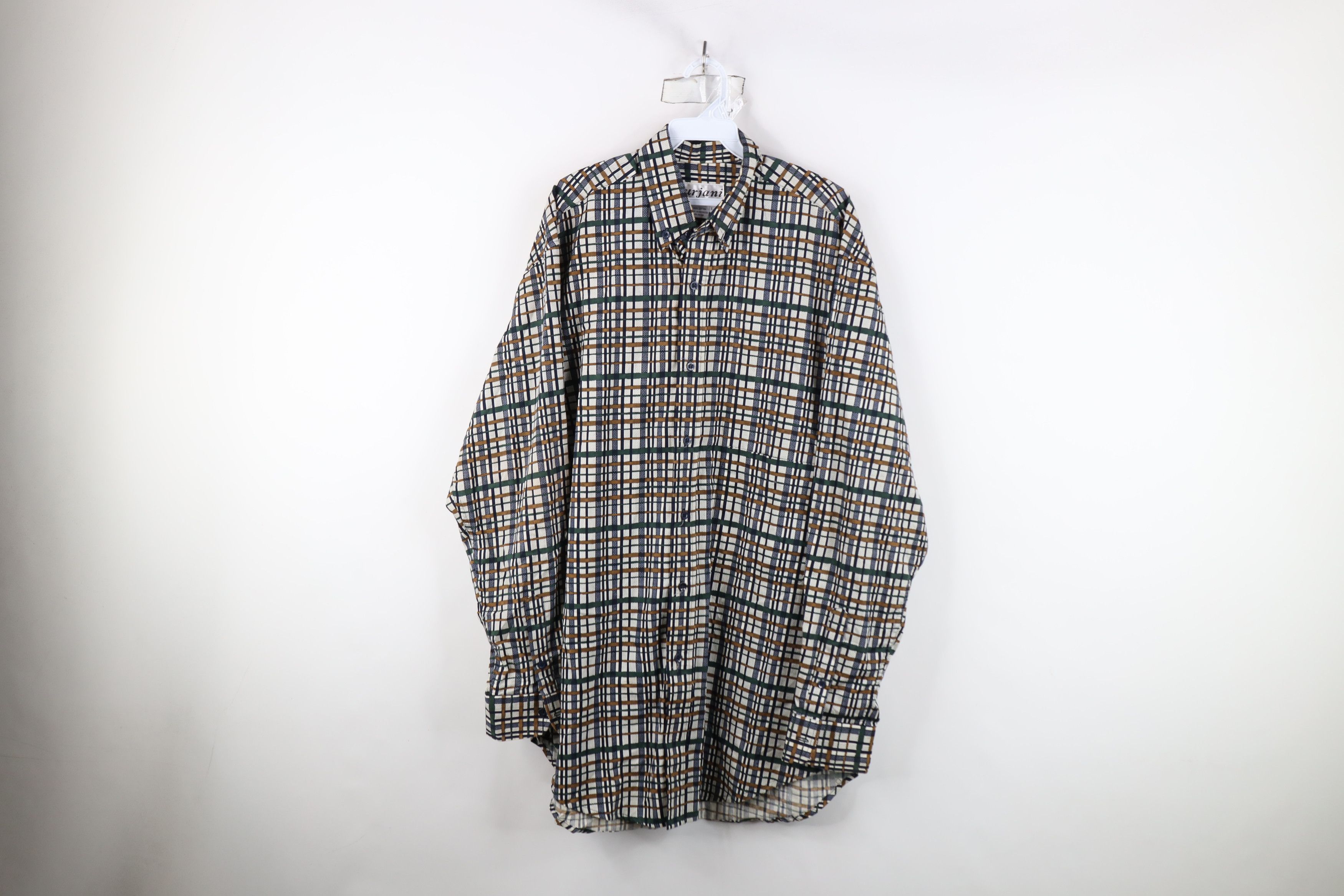 Vintage Vintage 90s Streetwear Collared Button Down Shirt Plaid Size US L / EU 52-54 / 3 - 1 Thumbnail