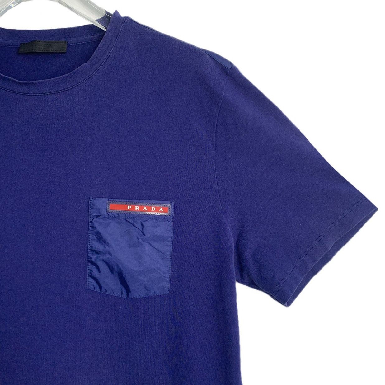 Prada Prada Pocket Red Label Cotton T-Shirt Navy (L) Size US L / EU 52-54 / 3 - 3 Thumbnail