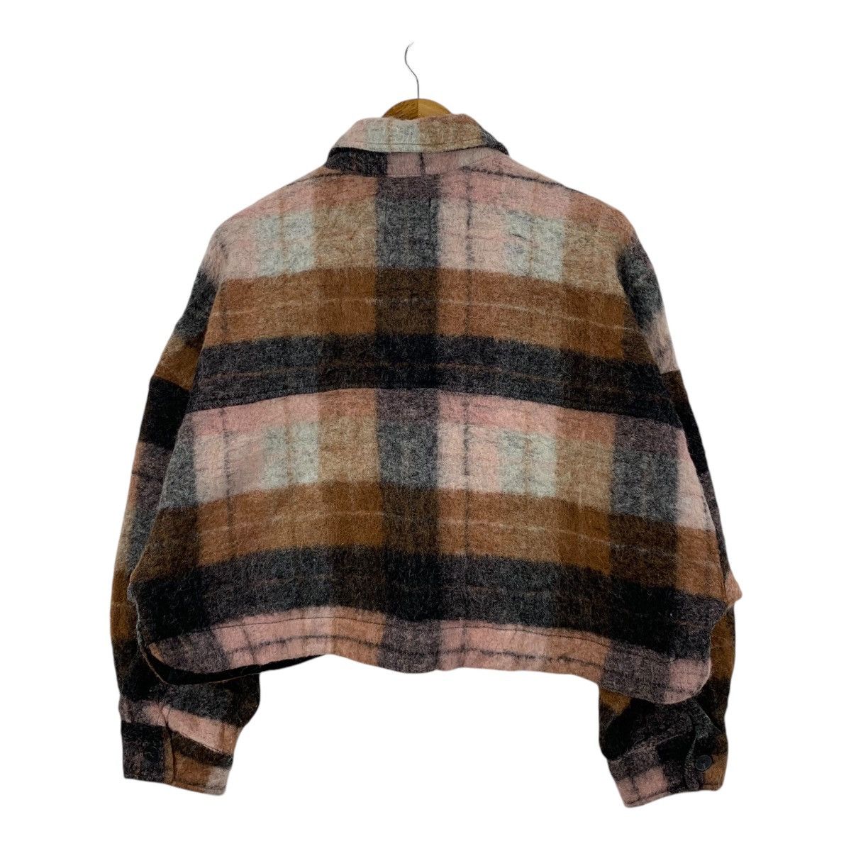 Zara ZARA Casualwear Designer Checkered Wool Crop Sweater Jacket Size L / US 10 / IT 46 - 2 Thumbnail