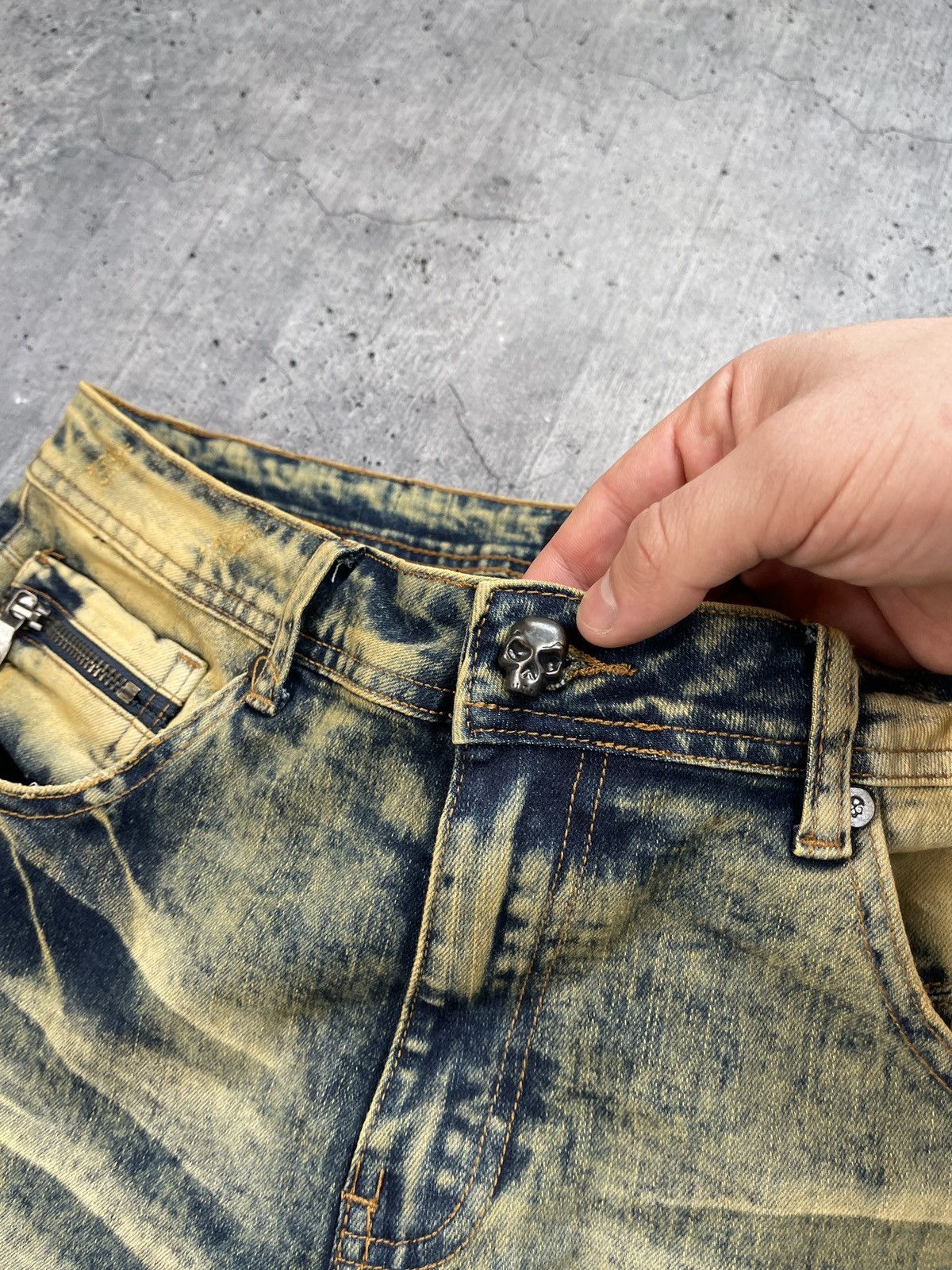 Japanese Brand Jeans Dirty Pants faded crash denim thrashed y2k distressed Size US 34 / EU 50 - 8 Thumbnail