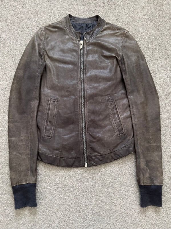 Rick Owens Rick Owens SS11 “Anthem” Intarsia Leather Jacket Size US XS / EU 42 / 0 - 1 Thumbnail