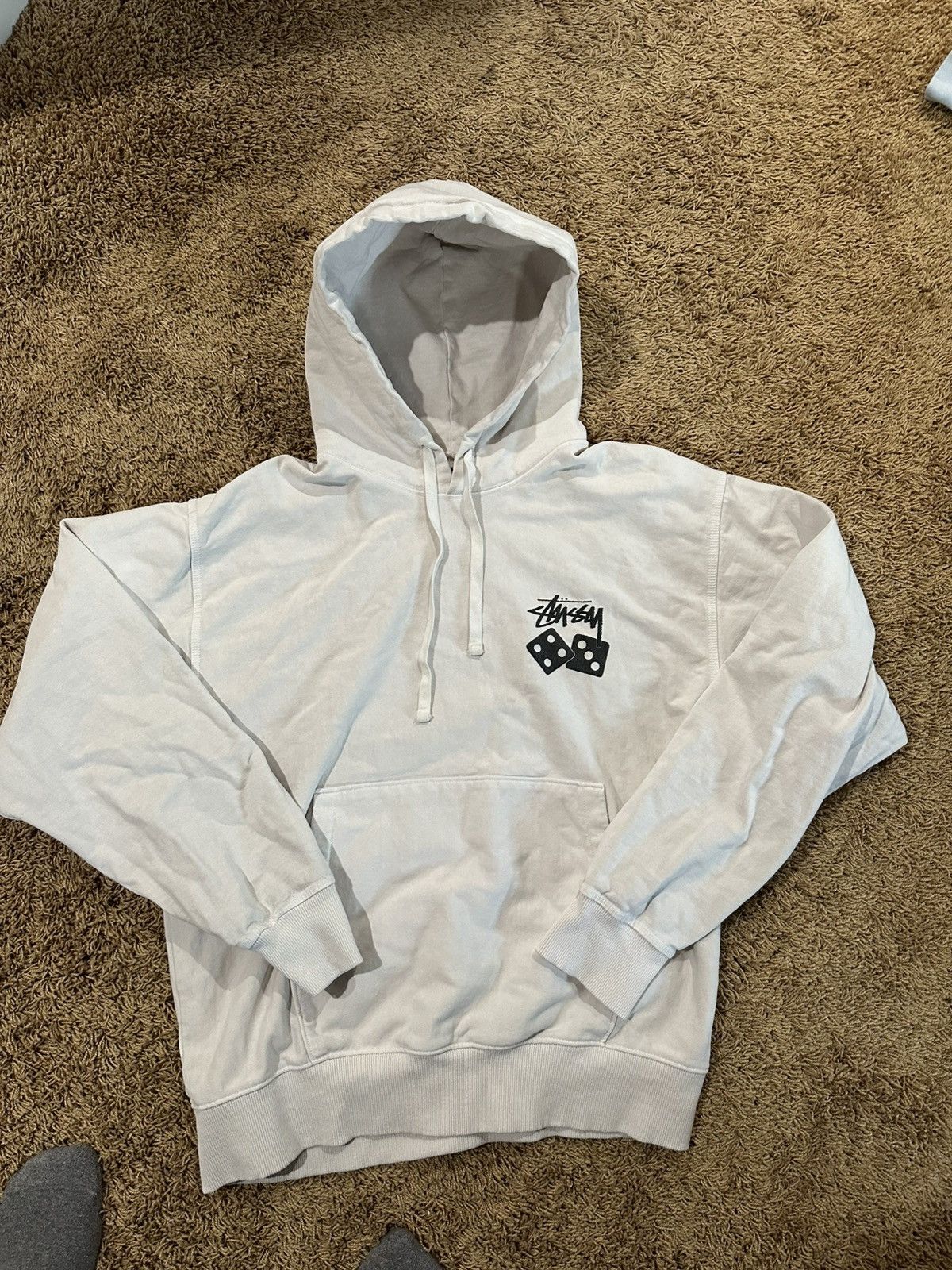 Stussy stussy dice hoodie cream Size US L / EU 52-54 / 3 - 2 Thumbnail