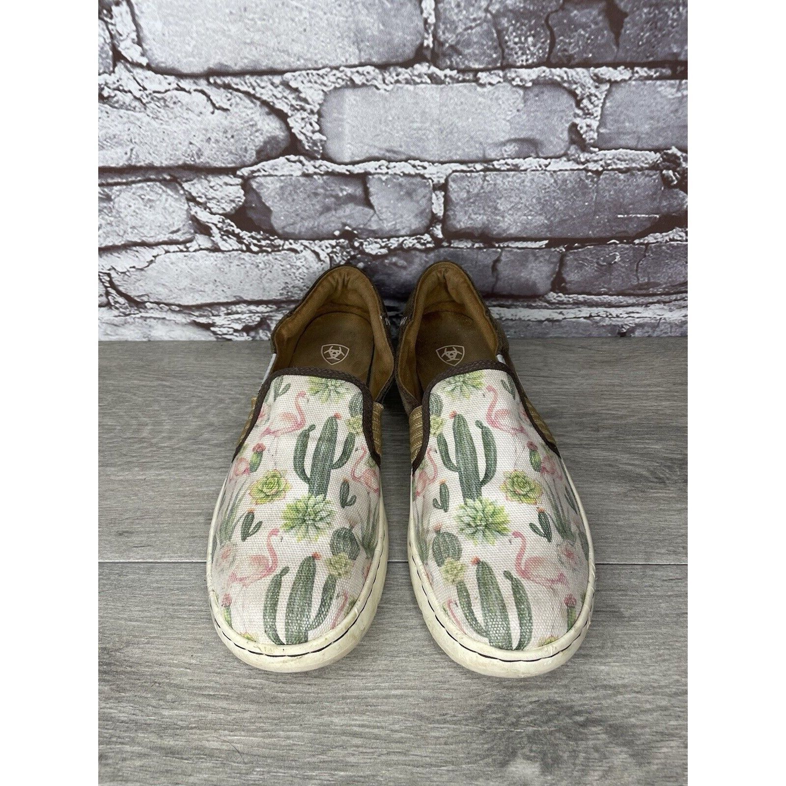 Ariat Ariat Ryden Cactus Flamingo Print Slip On Casual Shoes Wome Size US 8.5 / IT 38.5 - 22 Thumbnail
