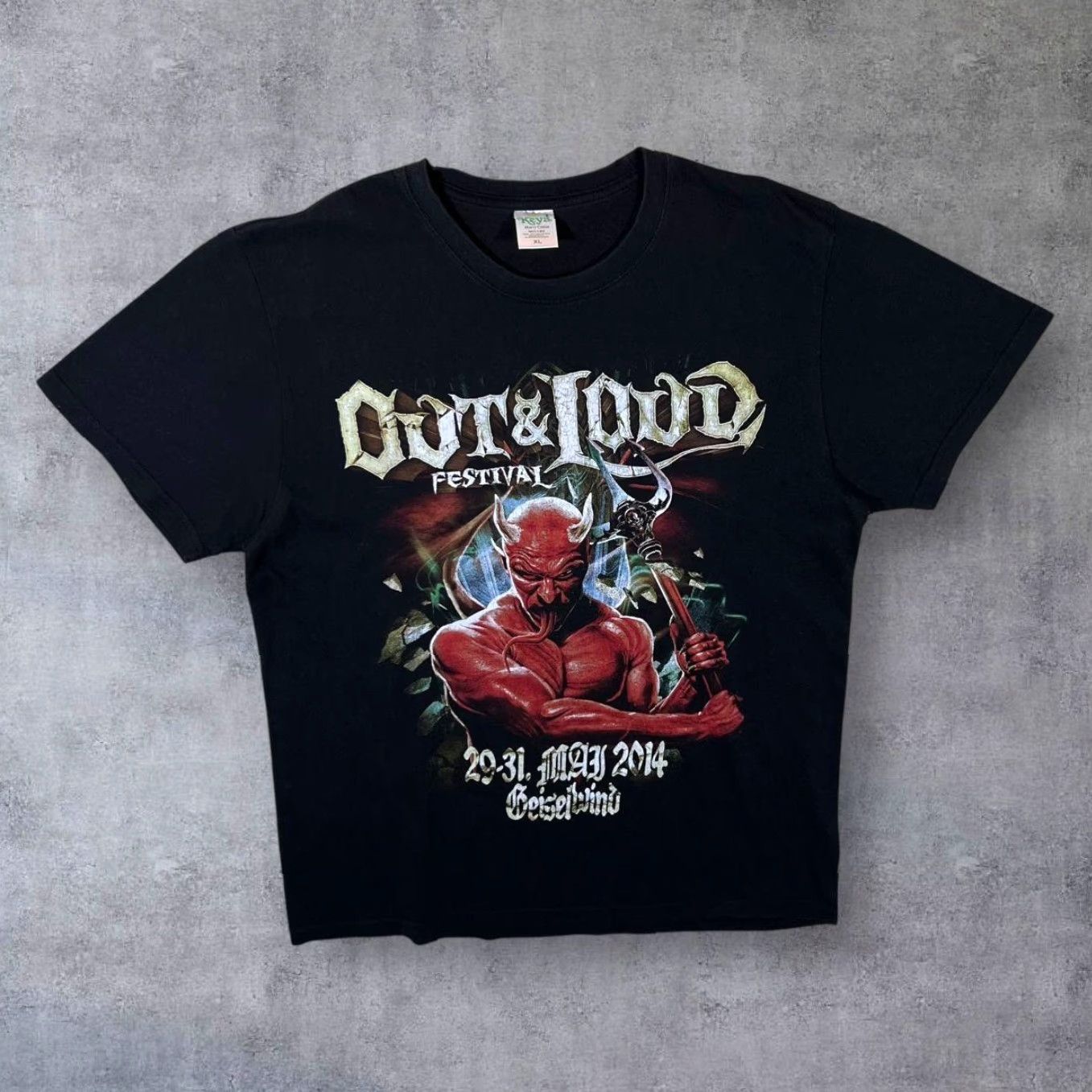 Vintage Keya Out & Loud Festival 2014 Graphic Black T-Shirt XL L Mens Short Sleeve Cotton Regular Size US L / EU 52-54 / 3 - 2 Thumbnail