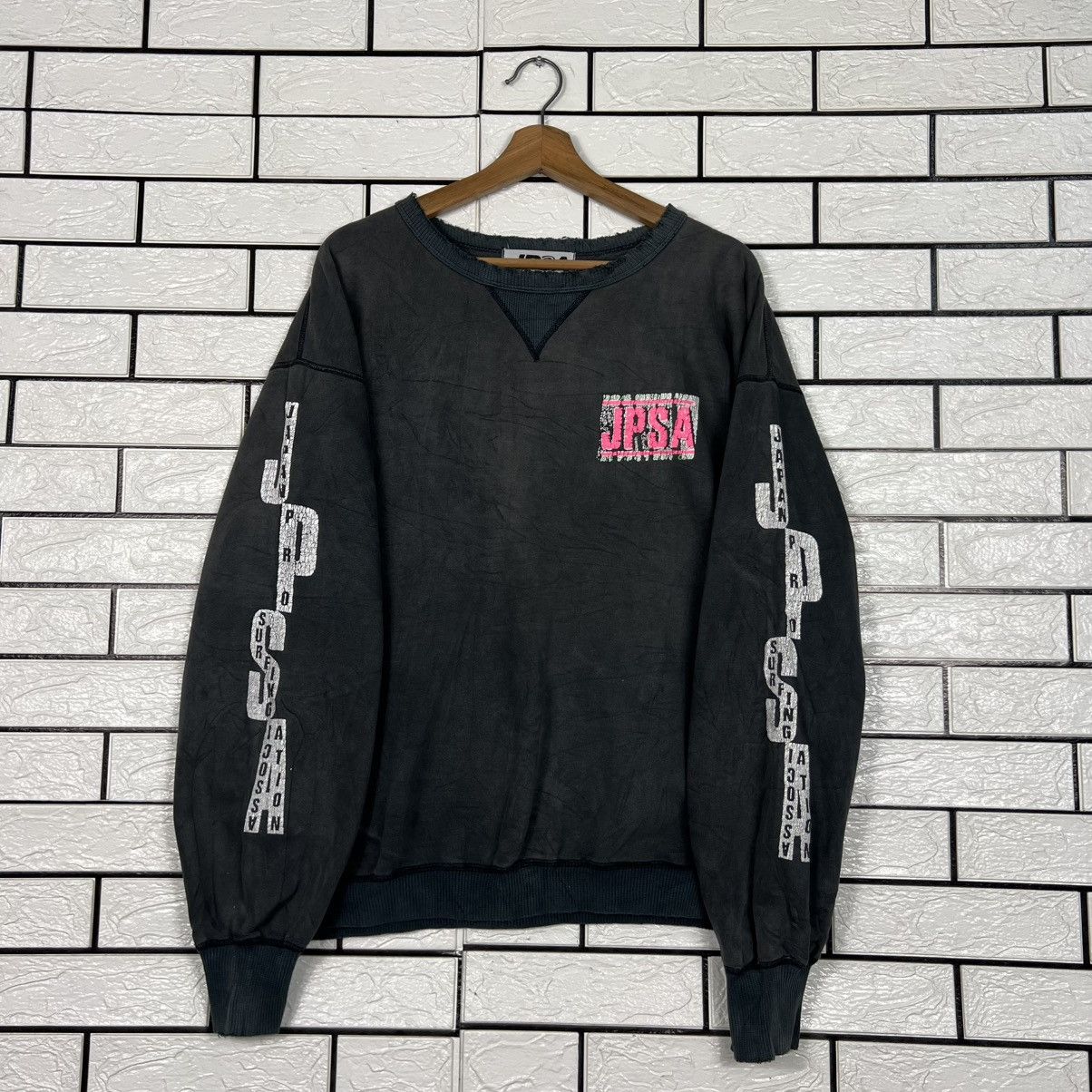 Vintage 90s JPSA Japan Pro Surfing Association Sweatshirt #4270-C194 Size US L / EU 52-54 / 3 - 12 Thumbnail