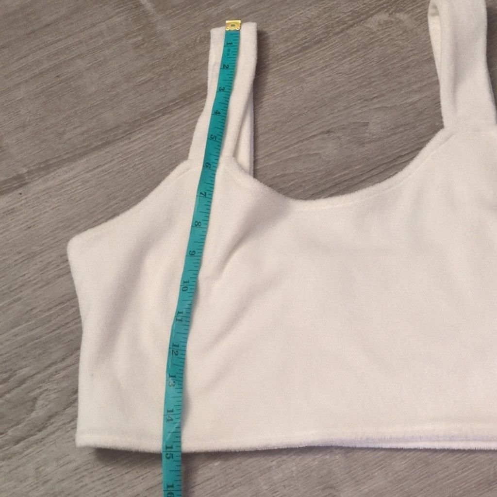 Vans Vans White Terry Strappy Bralette Size XL Size ONE SIZE - 7 Thumbnail