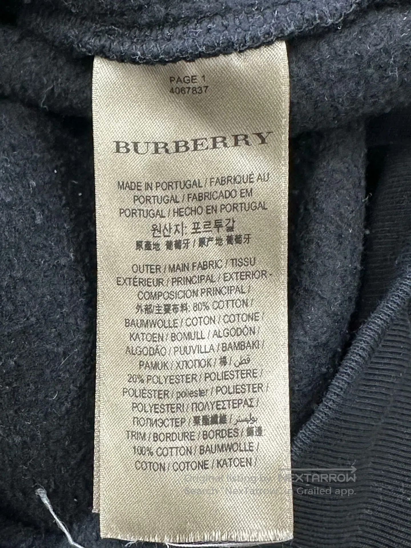 Burberry Burberry Black Letter Slogan Logo Hooded Sweatshirt| Size US M / EU 48-50 / 2 - 4 Thumbnail