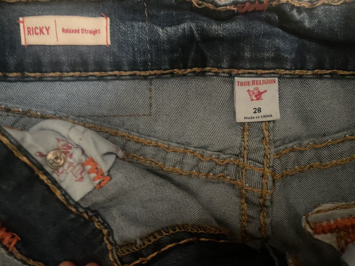 True Religion True Religion Jeans Blue w/Brown, Orange, Beige Size US 28 / EU 44 - 4 Thumbnail