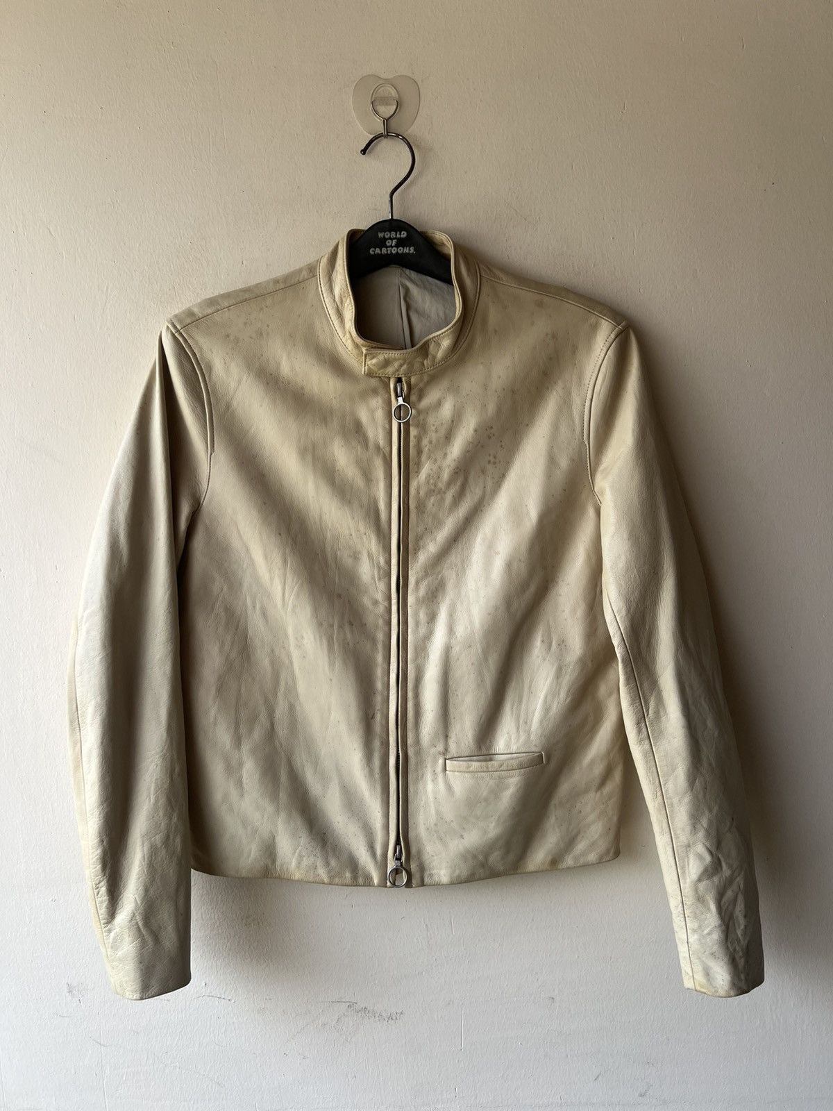 Leather VTG Max Fritz Japan Dirty Patina Cow Leather Racer Jacket Size US M / EU 48-50 / 2 - 2 Thumbnail