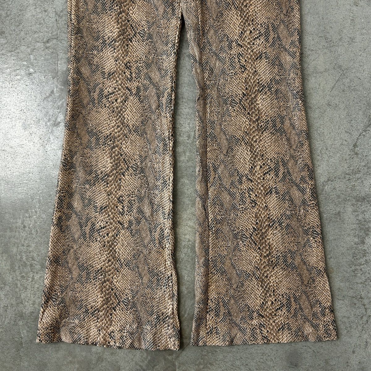 Hysteric Glamour × If Six Was Nine × Morgan Homme 1990s Morgan De Toi - Snakeskin Flared Pants Size US 28 / EU 44 - 4 Thumbnail