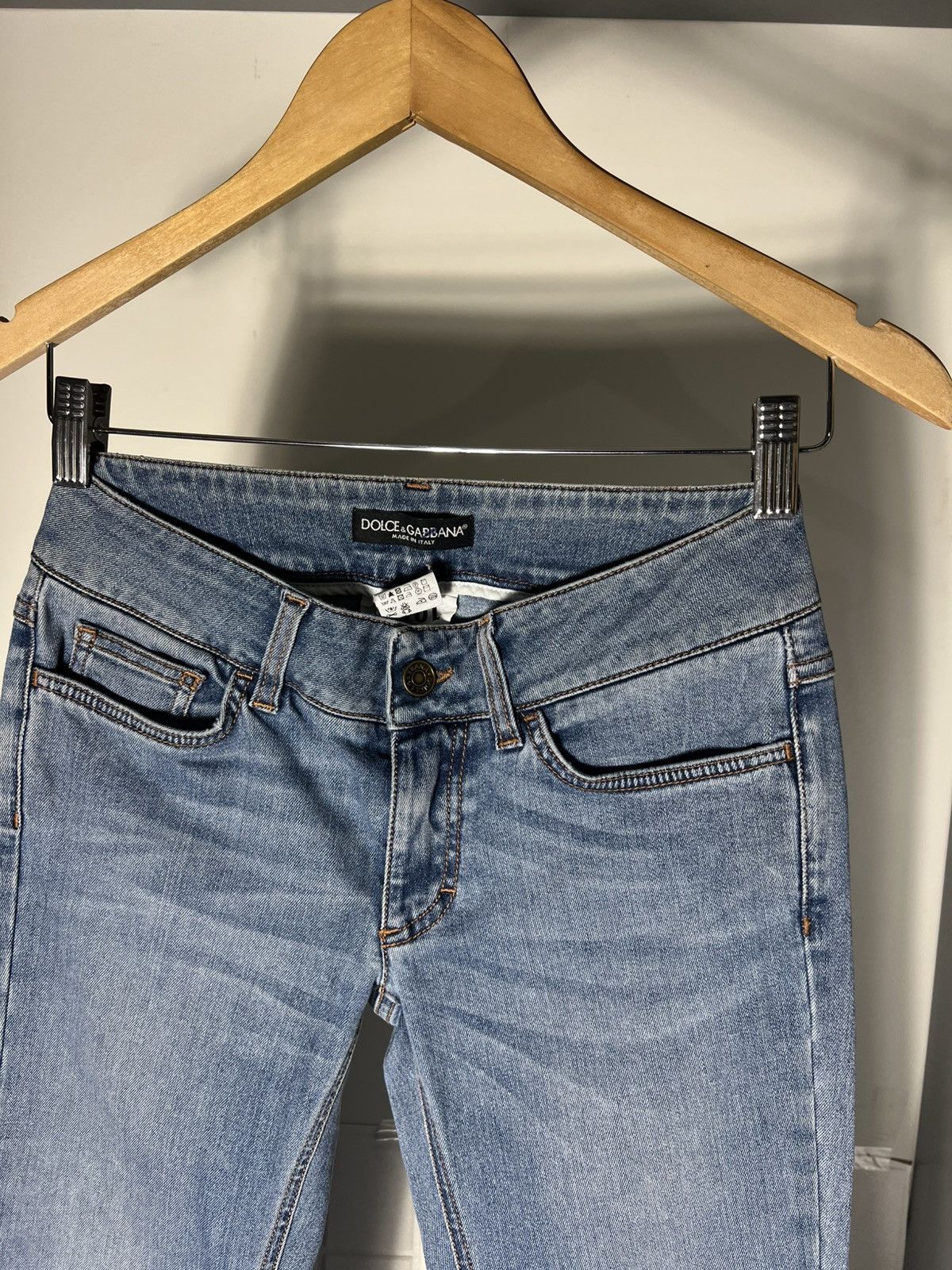 Dolce & Gabbana VINTAGE DOLCE & GABBANA ITALIAN DESIGNER DENIM JEANS Y2K 90s Size 26" / US 2 / IT 38 - 11 Thumbnail