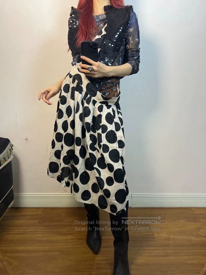 Comme des Garcons Comme des Garcons Polka Dot One Shoulder Strap Skirt Size S / US 4 / IT 40 - 9 Thumbnail