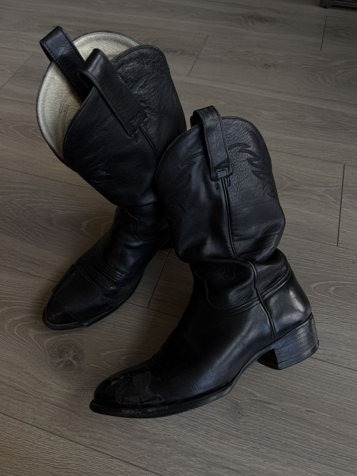 Vintage Vintage Black Cowboy boots Size US 9 / EU 42 - 1 Thumbnail