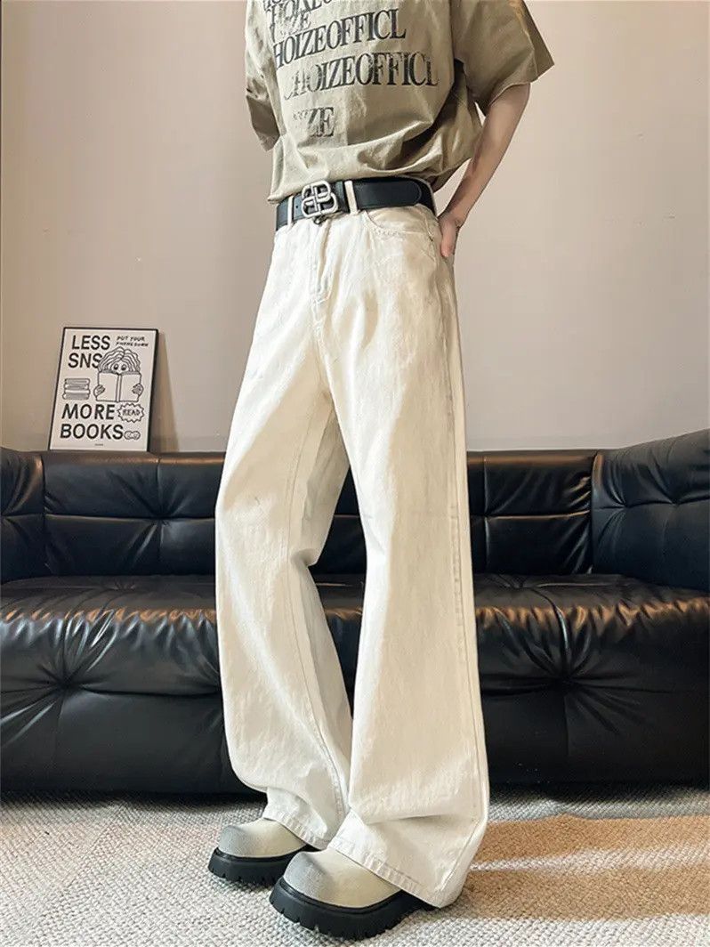 Japanese Brand Retro straight leg loose wide leg jeans Size US 30 / EU 46 - 3 Thumbnail