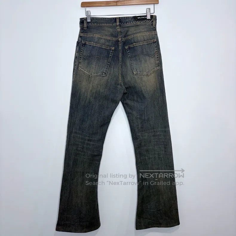 Balenciaga Balenciaga size S Faded Washed Blue Flare Jeans Size US 27 - 2 Thumbnail