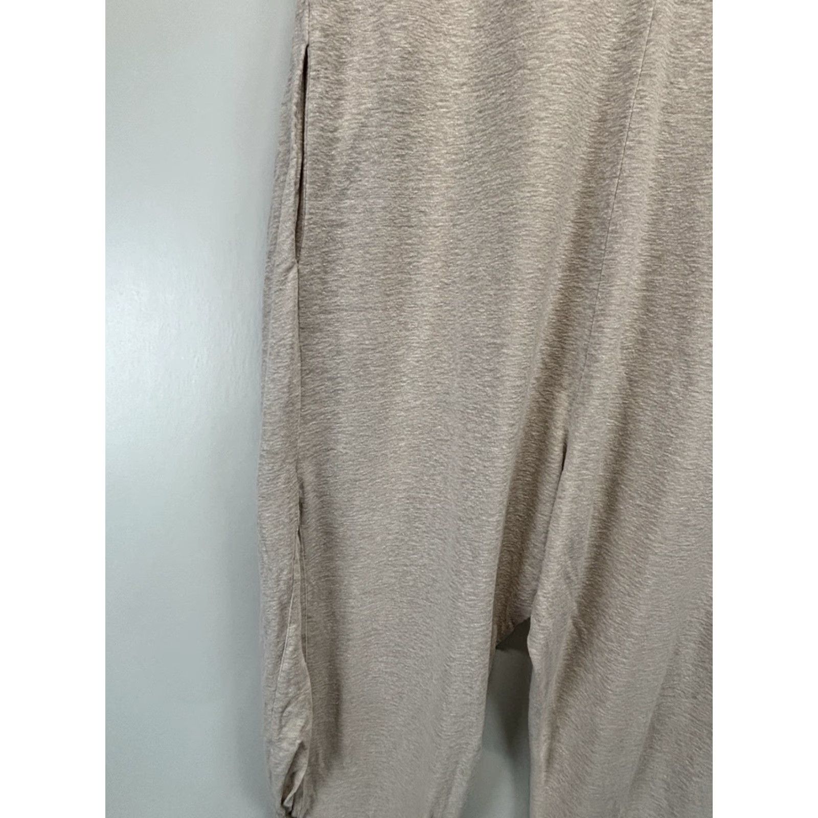 Free People Free People Linen Blend Jumpsuit Women’s Medium Beige Beach Sleeveless Oversized Summer Casual Size 32" / US 10 / IT 46 - 4 Thumbnail